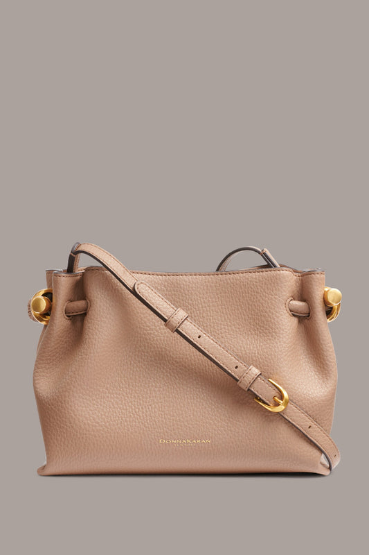 CASHMERE LEATHER CROSSBODY BAG - TOASTED ALMOND