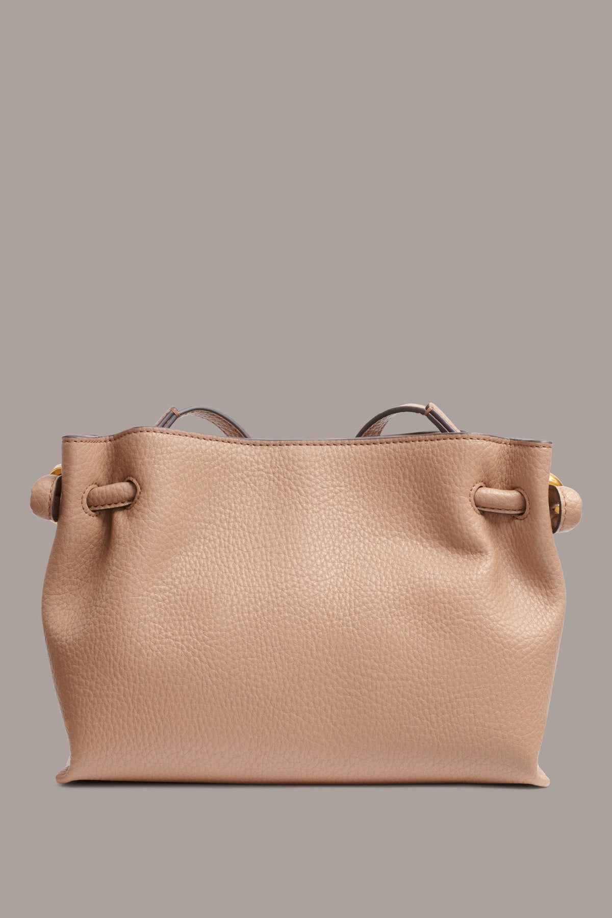 CASHMERE LEATHER CROSSBODY BAG - TOASTED ALMOND