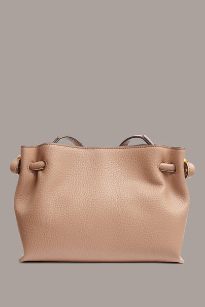 CASHMERE LEATHER CROSSBODY BAG - TOASTED ALMOND