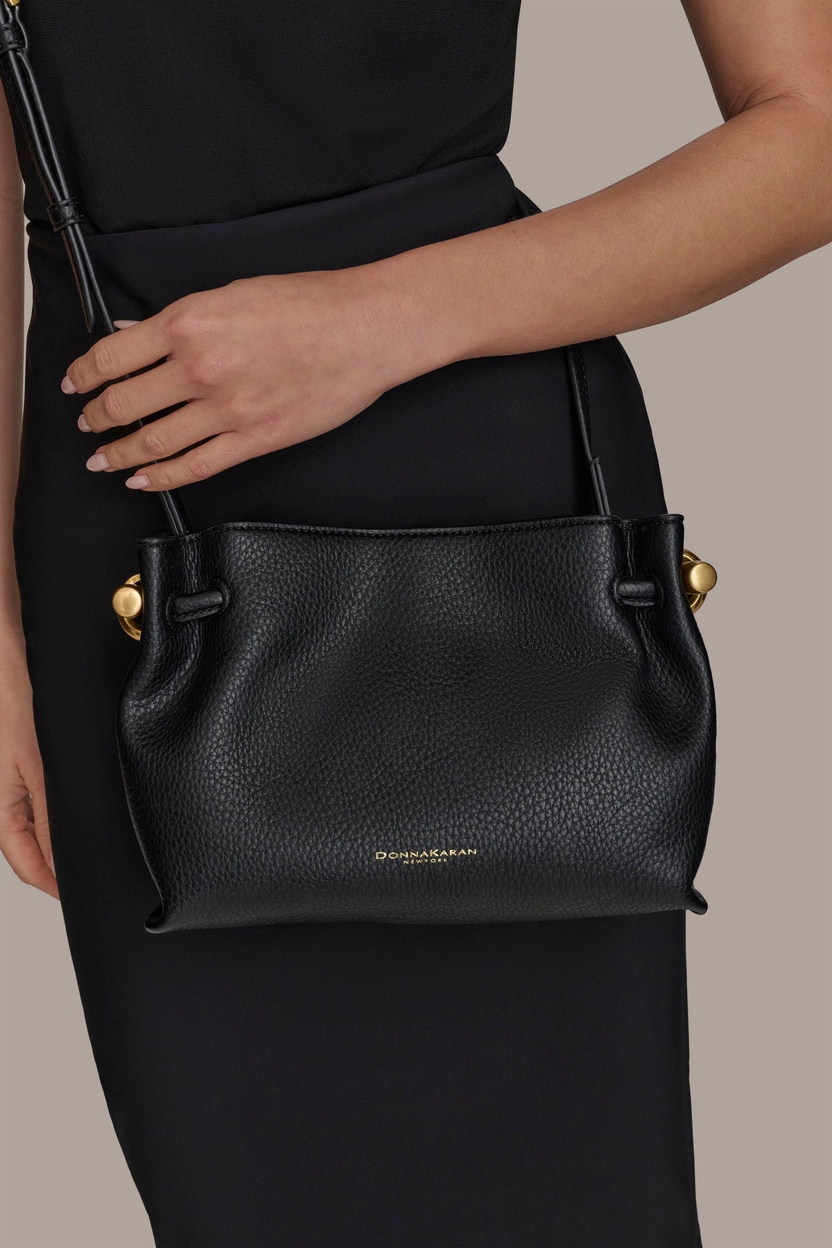 CASHMERE LEATHER CROSSBODY BAG - TOASTED ALMOND