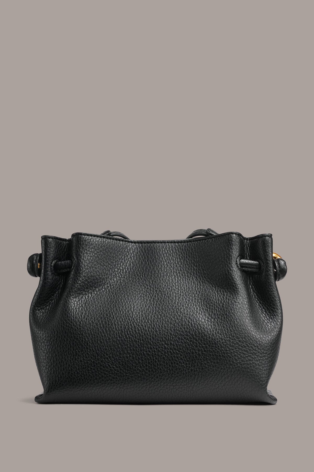 CASHMERE LEATHER CROSSBODY BAG - Black
