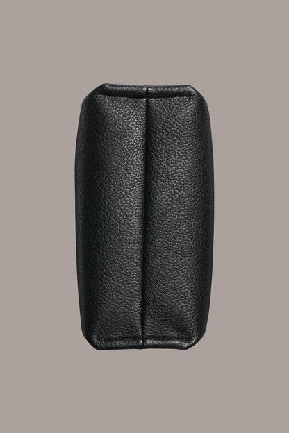 CASHMERE LEATHER CROSSBODY BAG - Black