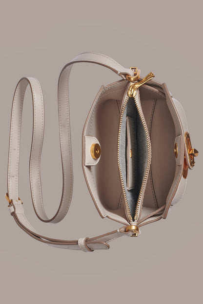 BRIDGEHAMPTON LEATHER CROSSBODY BAG - Sand