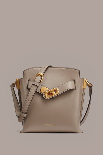 BRIDGEHAMPTON LEATHER CROSSBODY BAG - Moth