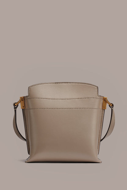 BRIDGEHAMPTON LEATHER CROSSBODY BAG - Moth