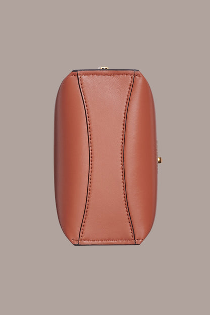 BRIDGEHAMPTON LEATHER CROSSBODY BAG - Amber