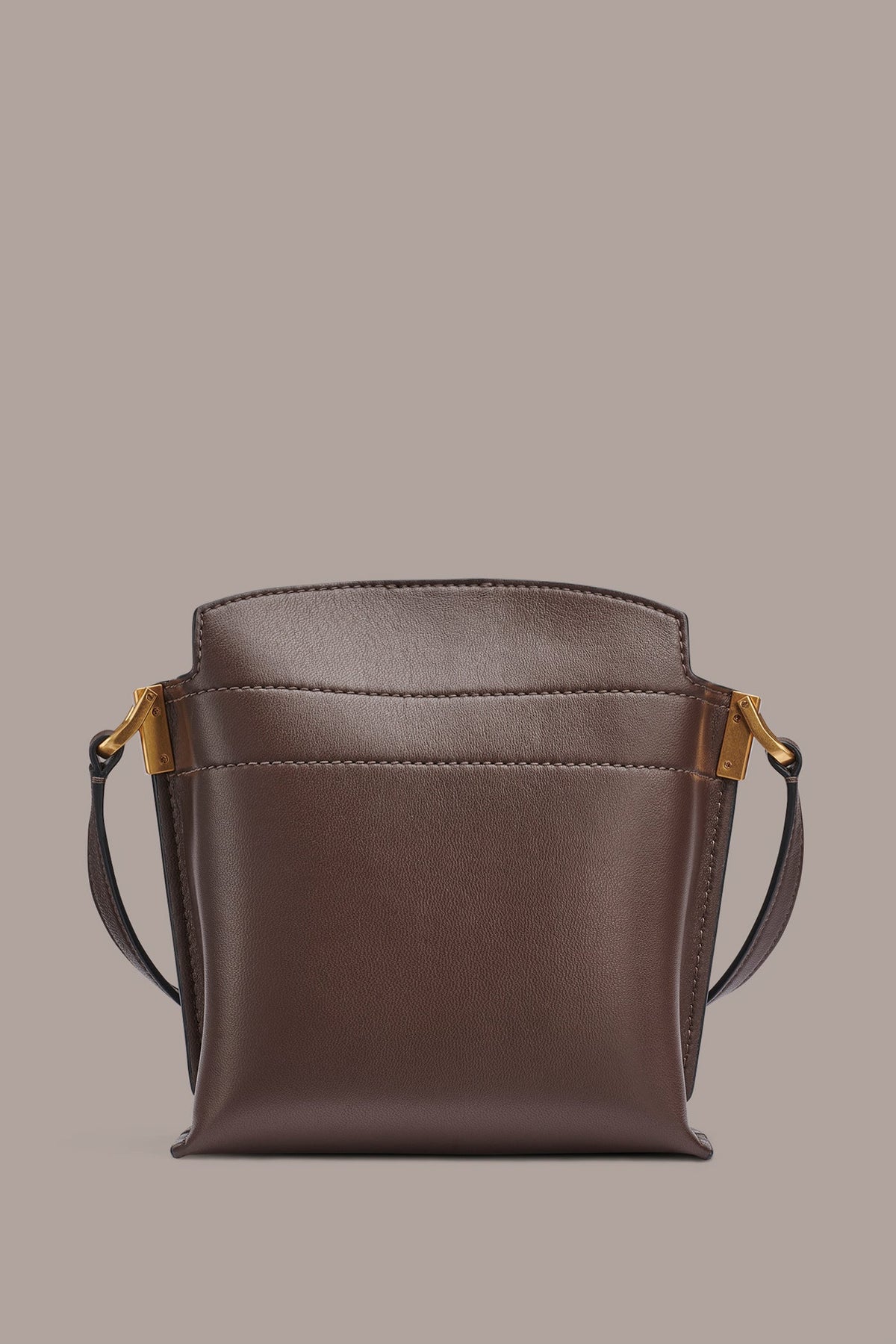 BRIDGEHAMPTON LEATHER CROSSBODY BAG - Umber