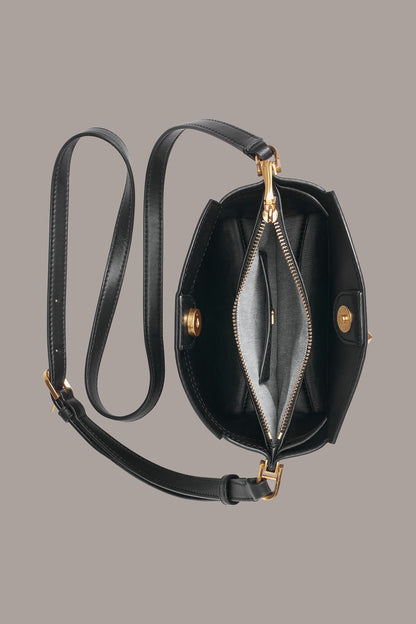BRIDGEHAMPTON LEATHER CROSSBODY BAG - Black