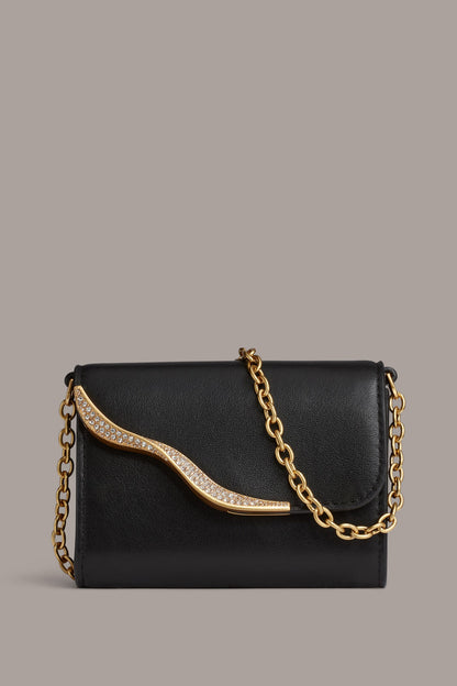 MALVERNE PAVE MINI CROSSBODY BAG - Black