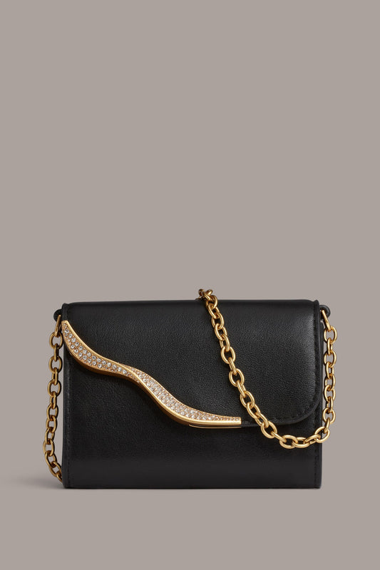 MALVERNE PAVE MINI CROSSBODY BAG - Black