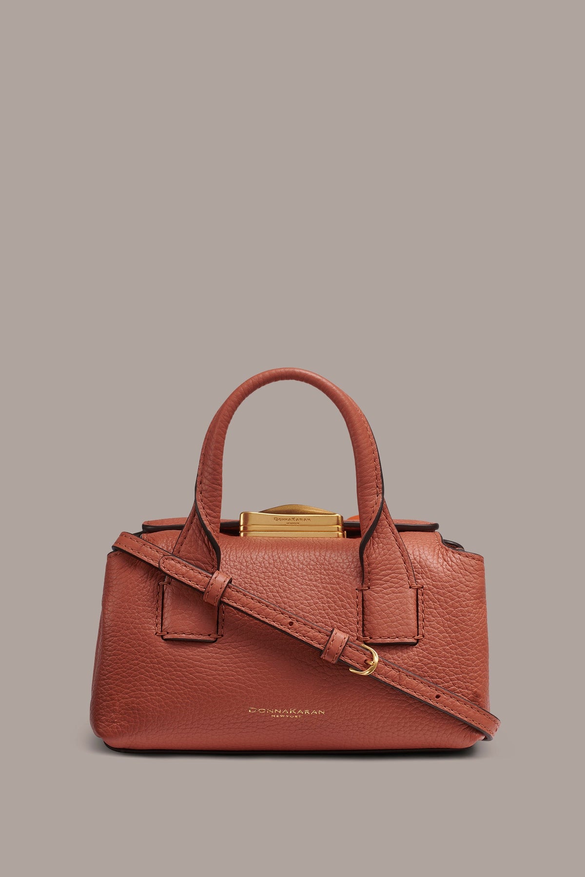 AMAGANSETT LEATHER MINI SATCHEL BAG - Amber