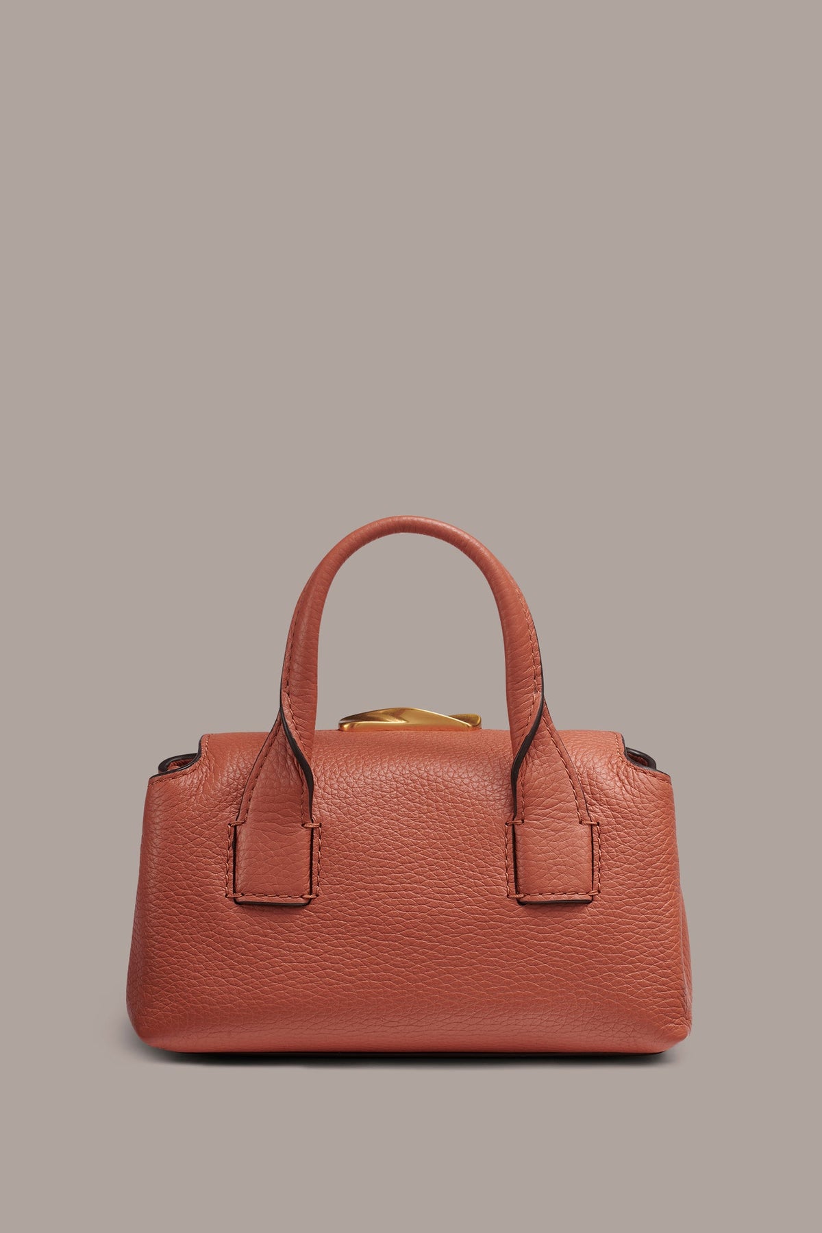 AMAGANSETT LEATHER MINI SATCHEL BAG - Amber