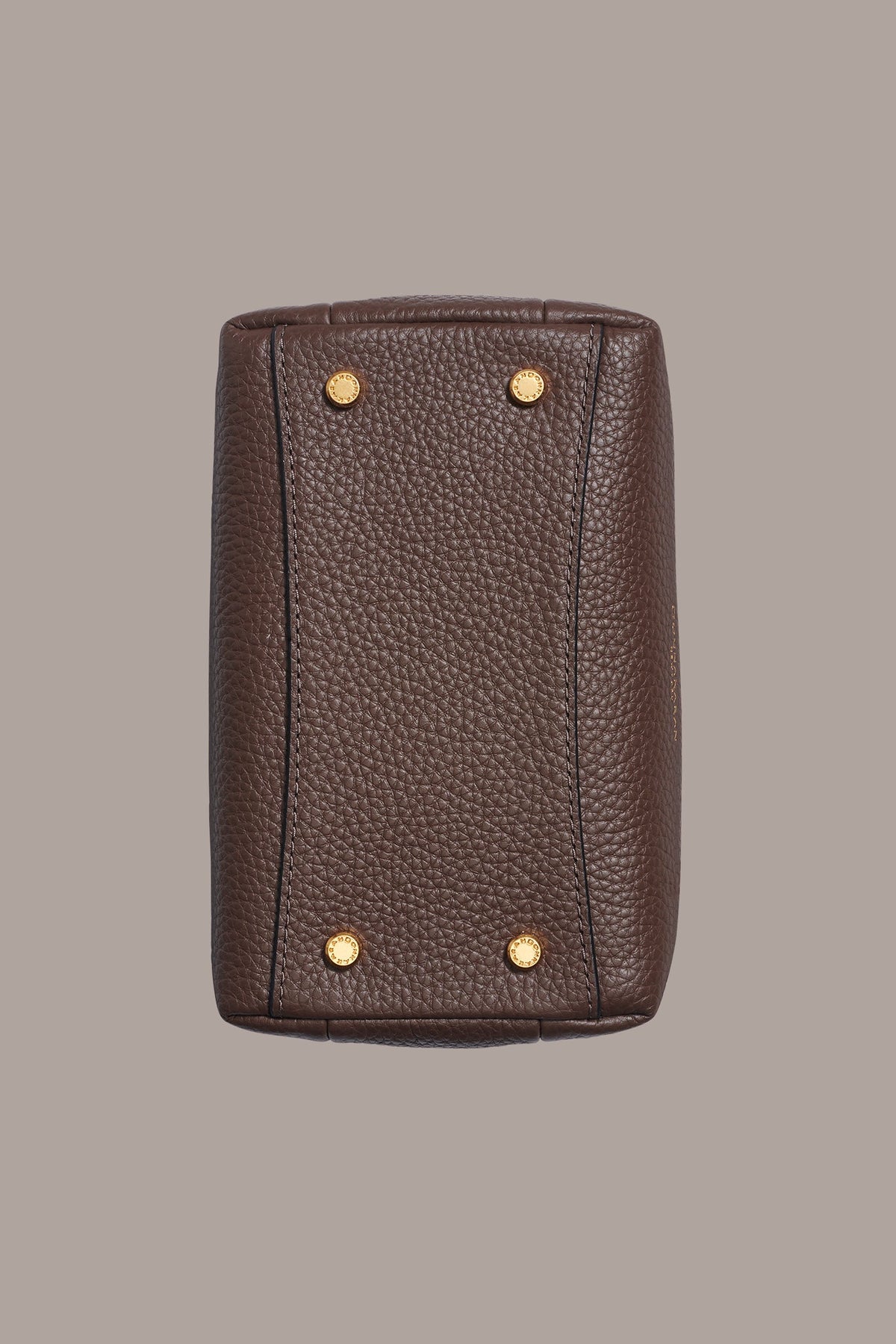 AMAGANSETT LEATHER MINI SATCHEL BAG - Umber