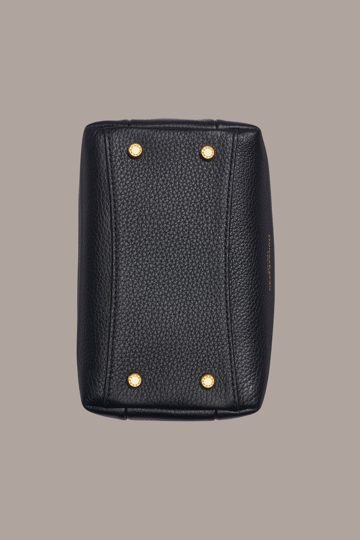AMAGANSETT LEATHER MINI SATCHEL BAG - Black / Gold