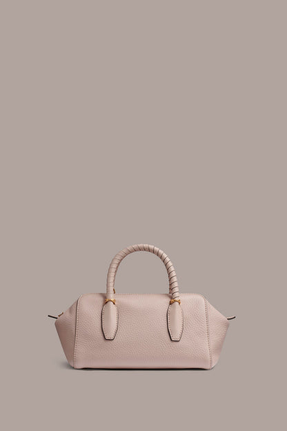 CHANTILLY LEATHER MINI SATCHEL BAG - Snow Petal