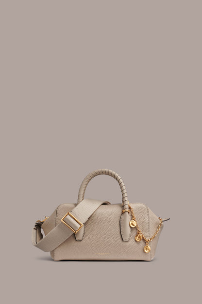 CHANTILLY LEATHER MINI SATCHEL BAG - Moth