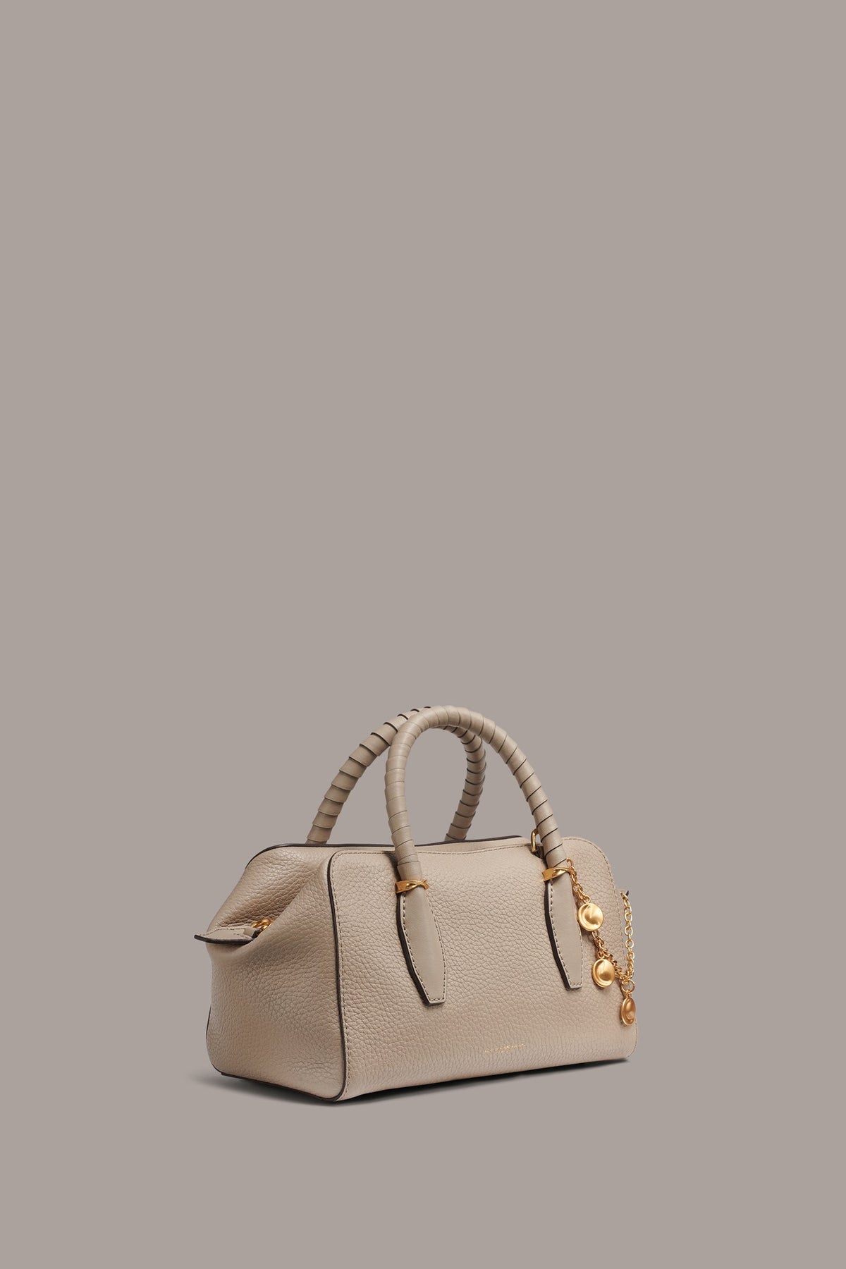CHANTILLY LEATHER MINI SATCHEL BAG - Moth