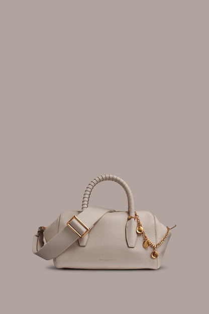 CHANTILLY LEATHER MINI SATCHEL BAG - Sand