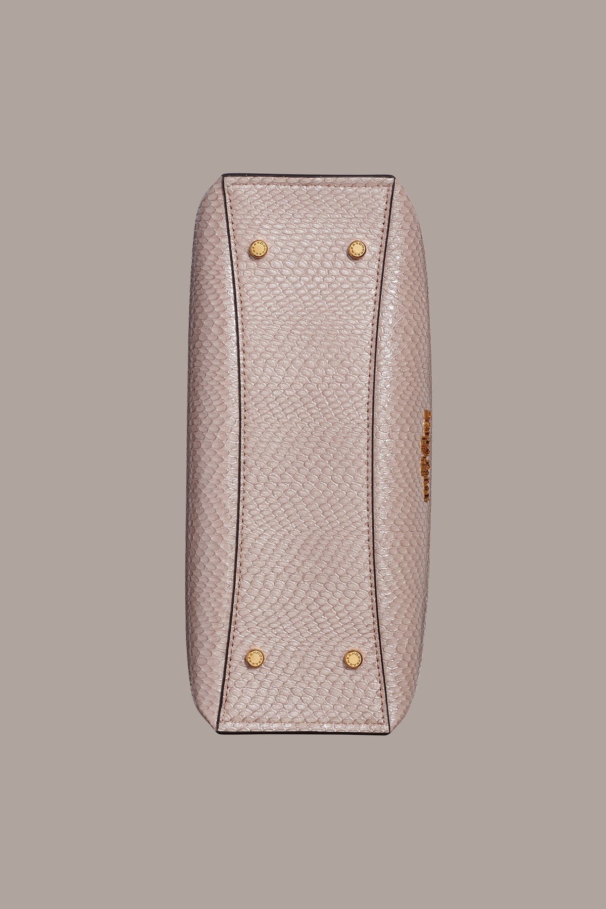 BRIDGEHAMPTON SNAKE-EFFECT LEATHER SATCHEL BAG - Snow Petal