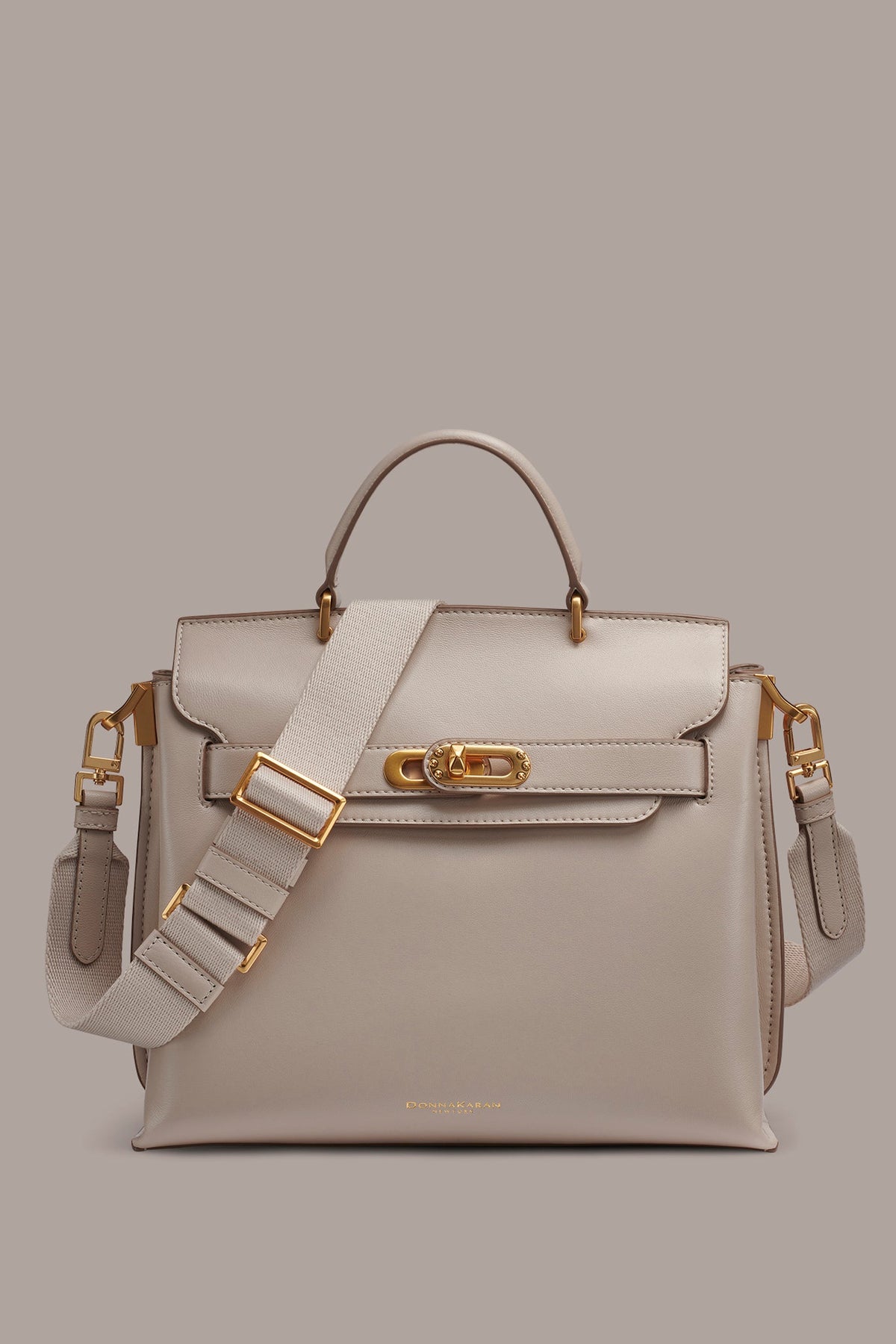 BRIDGEHAMPTON LEATHER SATCHEL BAG - Sand
