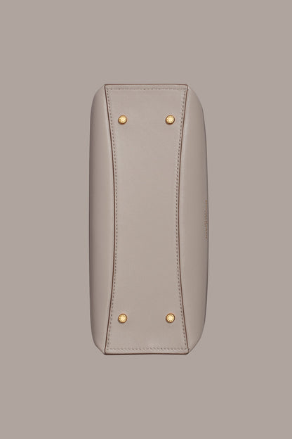 BRIDGEHAMPTON LEATHER SATCHEL BAG - Sand