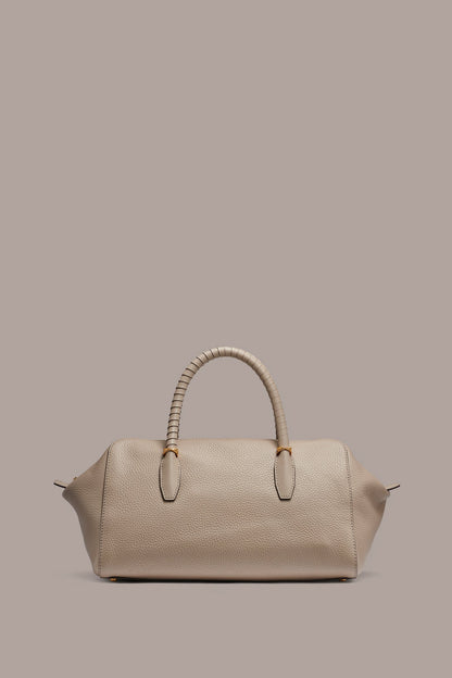 CHANTILLY LEATHER SATCHEL BAG - Moth