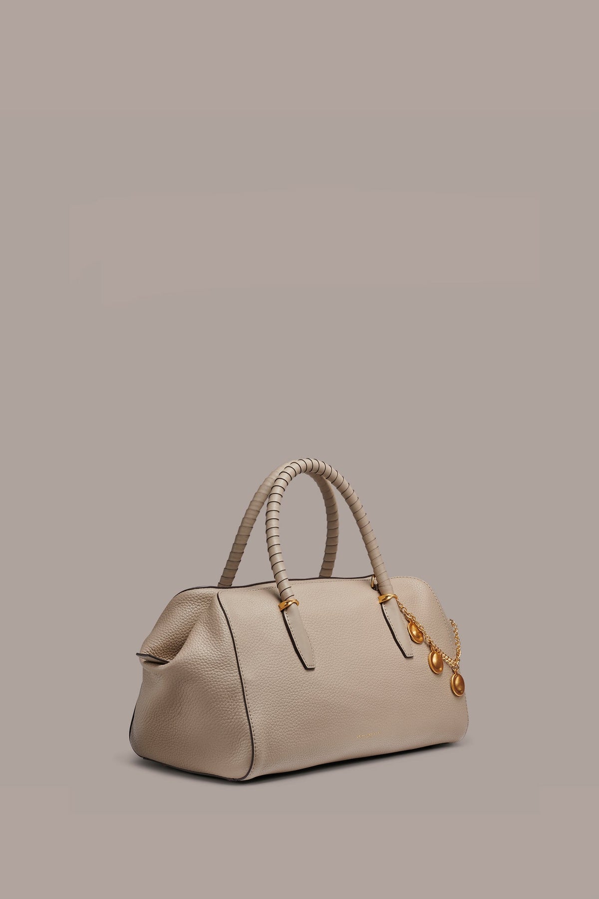 CHANTILLY LEATHER SATCHEL BAG - Moth