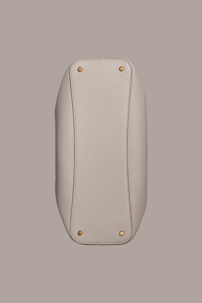 SATIN LEATHER SATCHEL - Sand