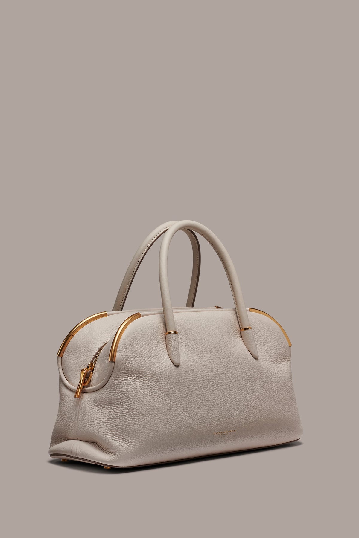 SATIN LEATHER SATCHEL - Sand