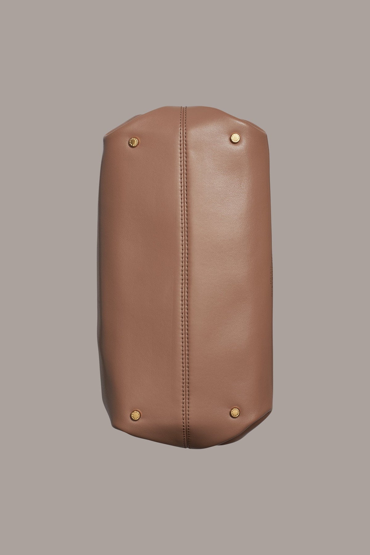POPLIN LEATHER SATCHEL BAG - Toasted Almond