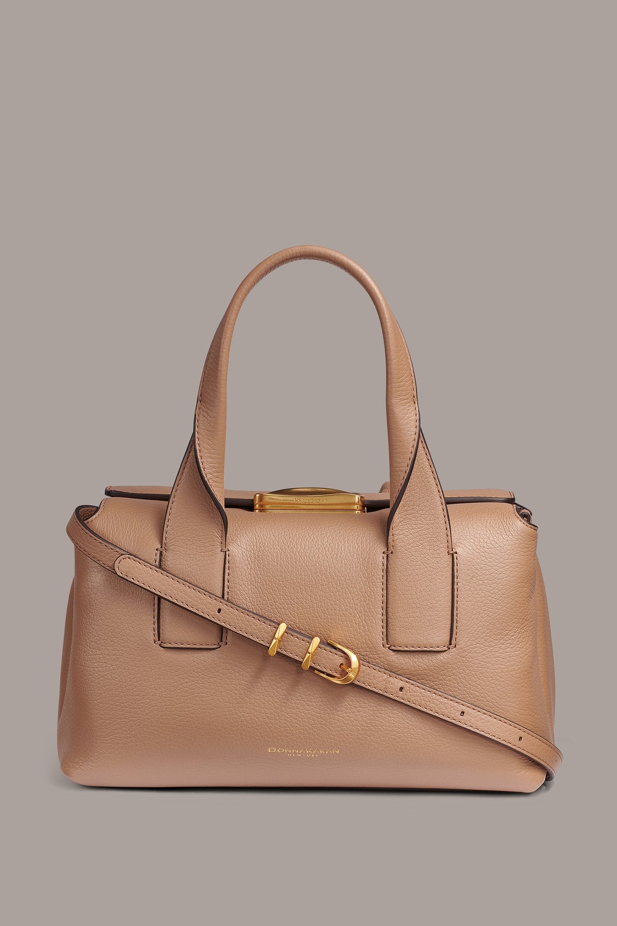 AMAGANSETT LEATHER SATCHEL BAG - TOASTED ALMOND