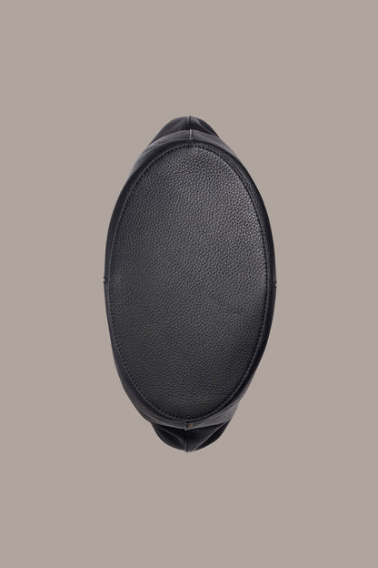 TARTAN LEATHER HOBO BAG - Black / Gold