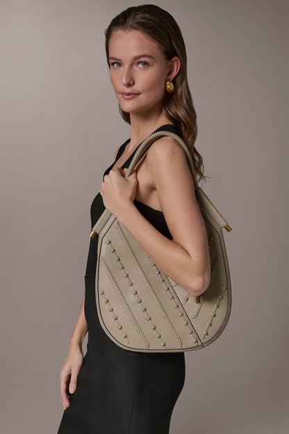 BALDWIN LEATHER KNOT MINI SHOULDER BAG - Moth