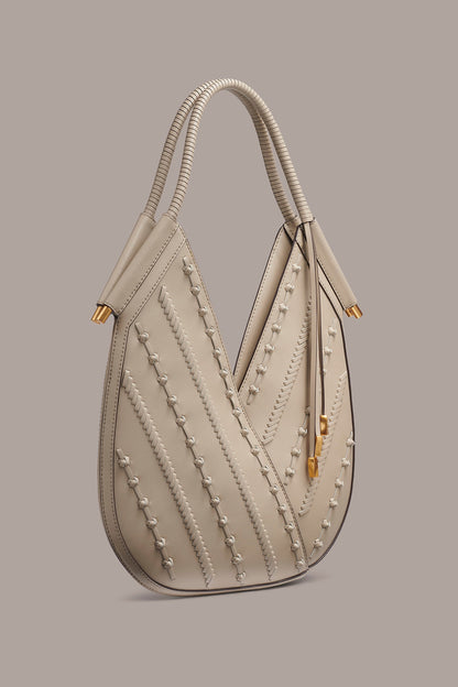 BALDWIN LEATHER KNOT MINI SHOULDER BAG - Moth