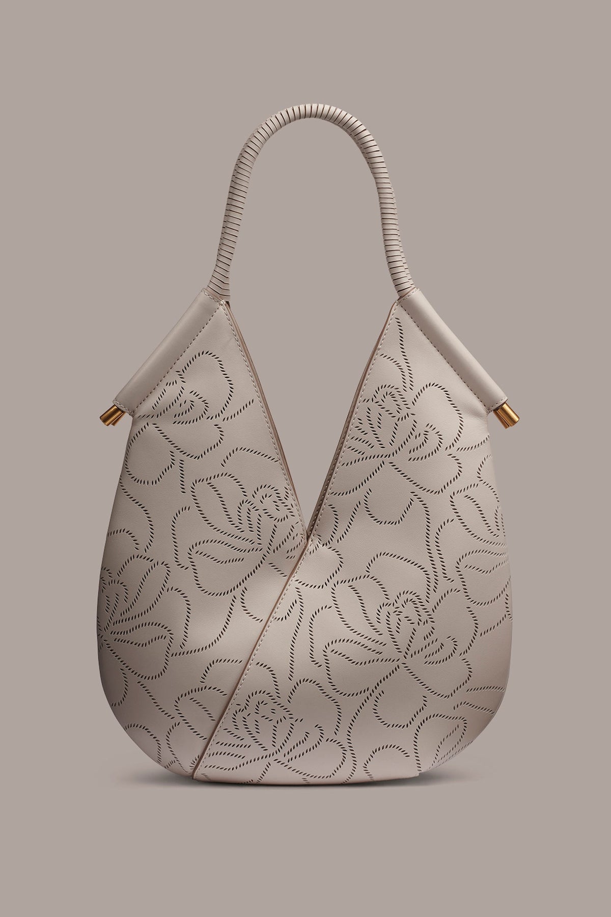 BALDWIN FLORAL LEATHER MINI SHOULDER BAG - Sand