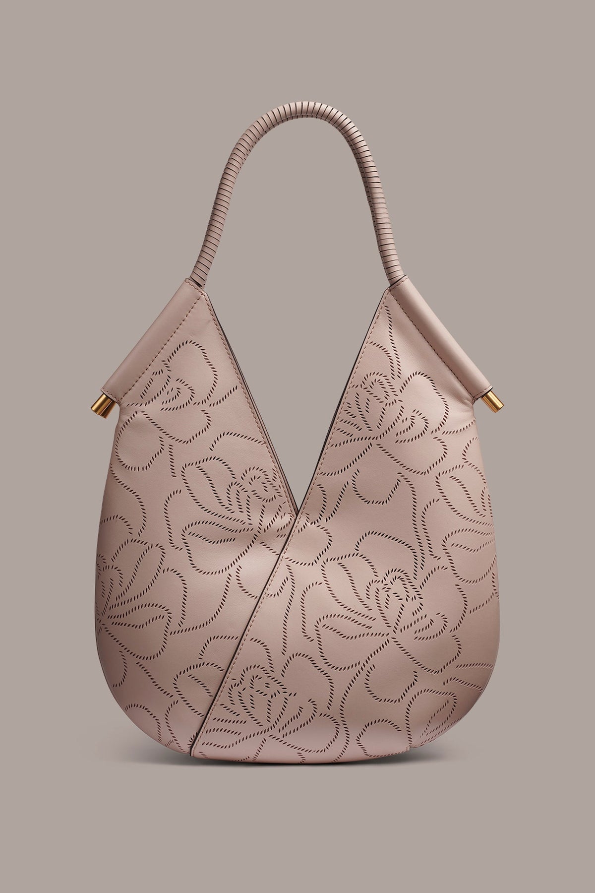 BALDWIN FLORAL LEATHER MINI SHOULDER BAG - Snow Petal