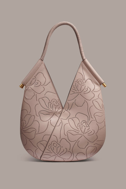 BALDWIN FLORAL LEATHER MINI SHOULDER BAG - Snow Petal