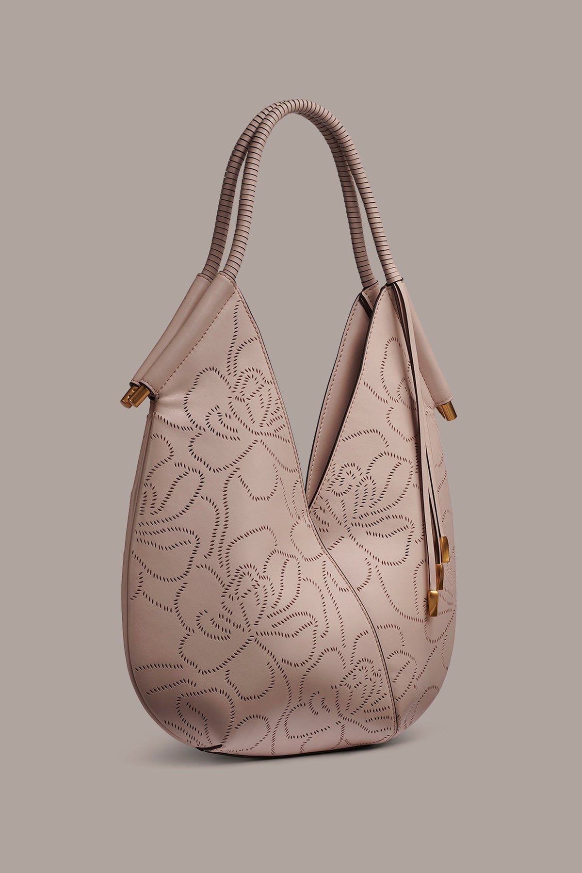 BALDWIN FLORAL LEATHER MINI SHOULDER BAG - Snow Petal