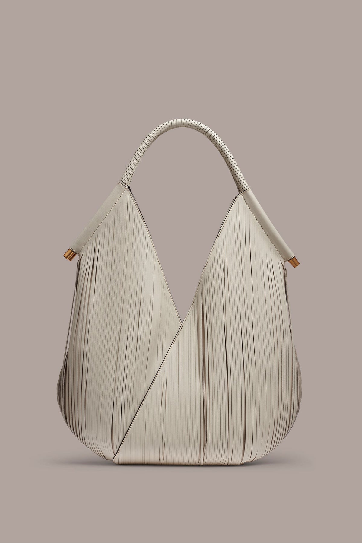 BALDWIN FLORAL LASER-CUT LEATHER LARGE SHOULDER BAG - Bone