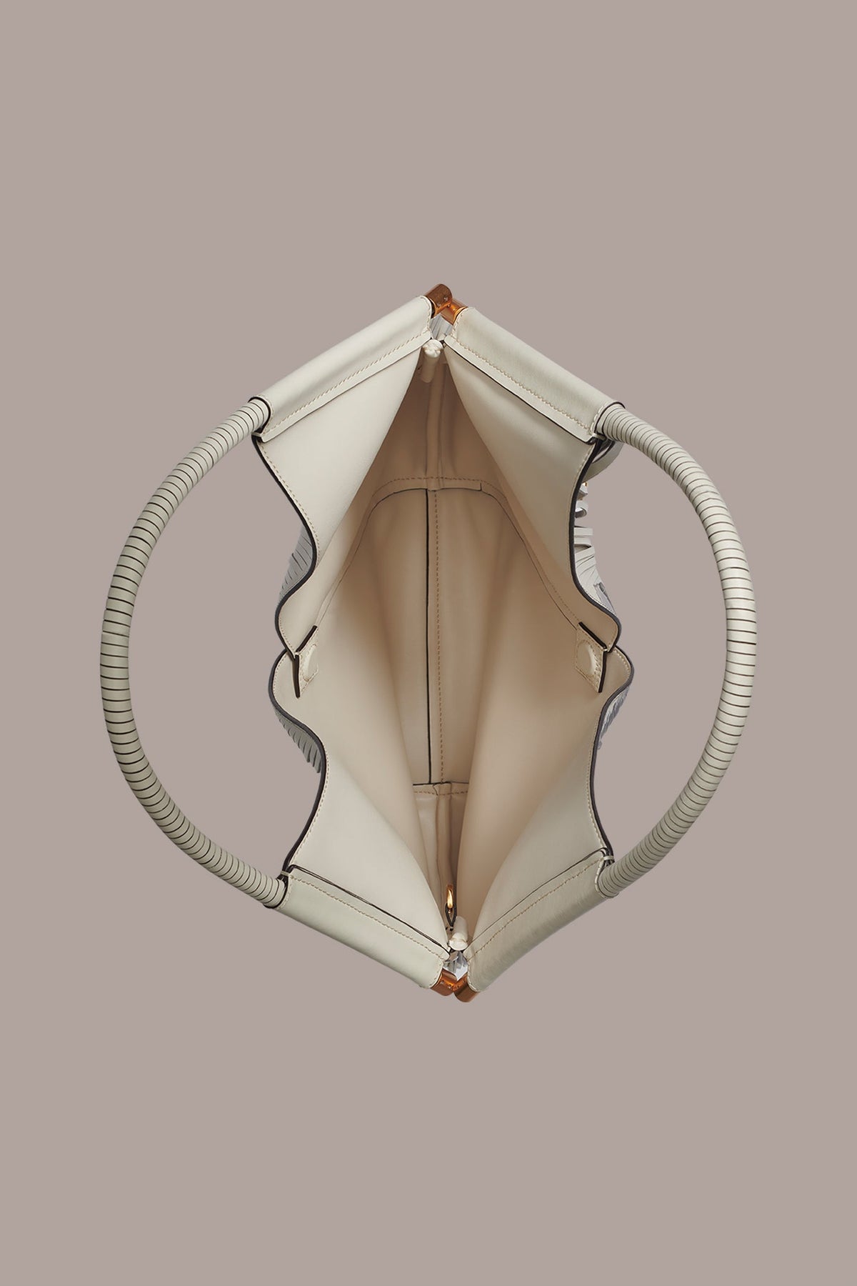 BALDWIN FLORAL LASER-CUT LEATHER LARGE SHOULDER BAG - Bone