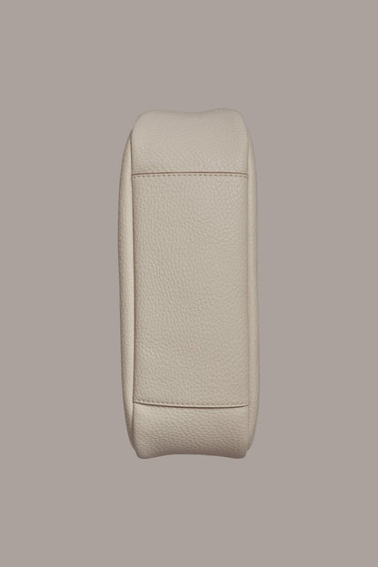 QUOGUE LEATHER SHOULDER BAG - Sand