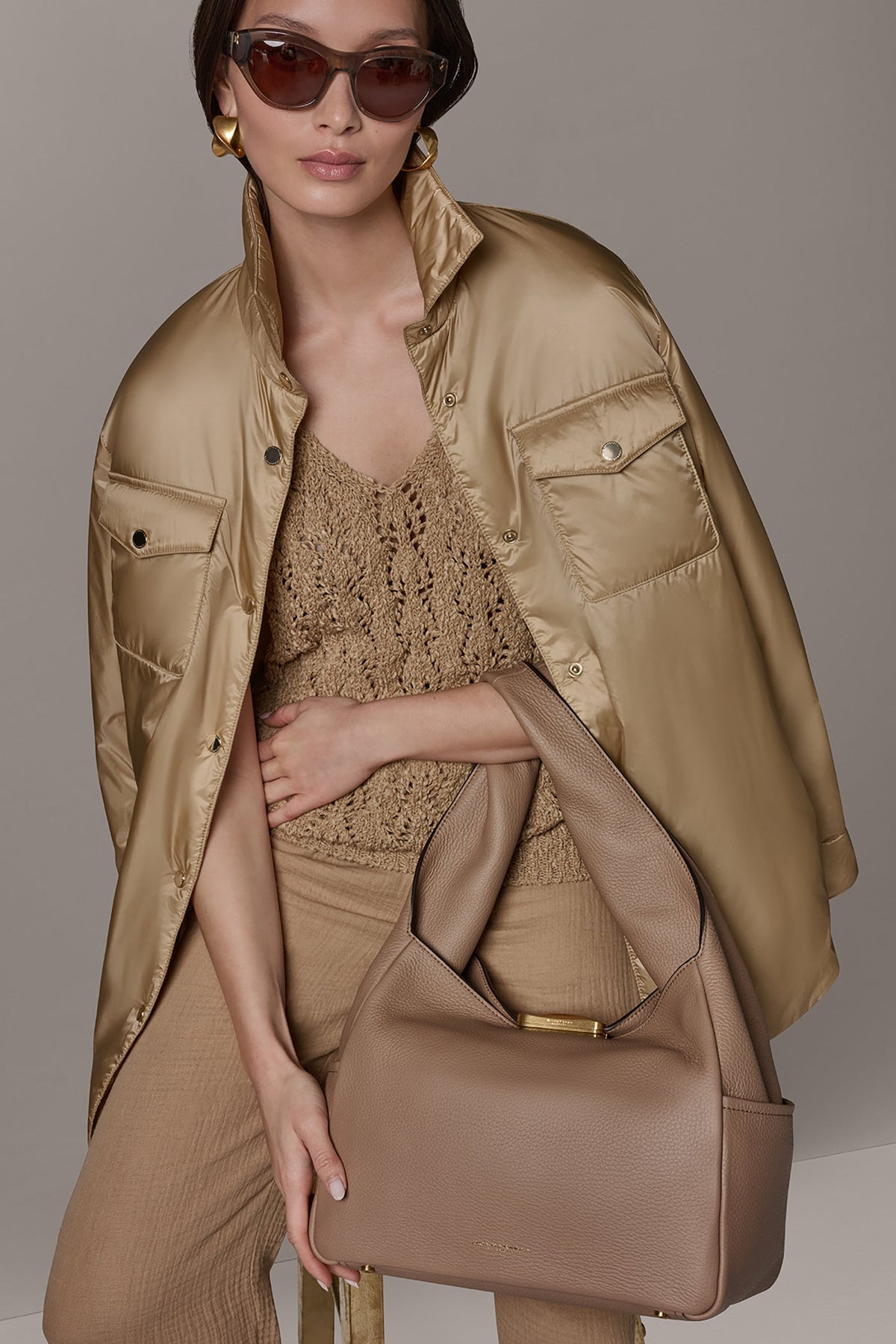 AMAGANSETT SHOULDER BAG - TOASTED ALMOND