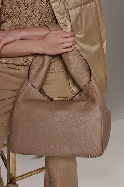 AMAGANSETT SHOULDER BAG - TOASTED ALMOND