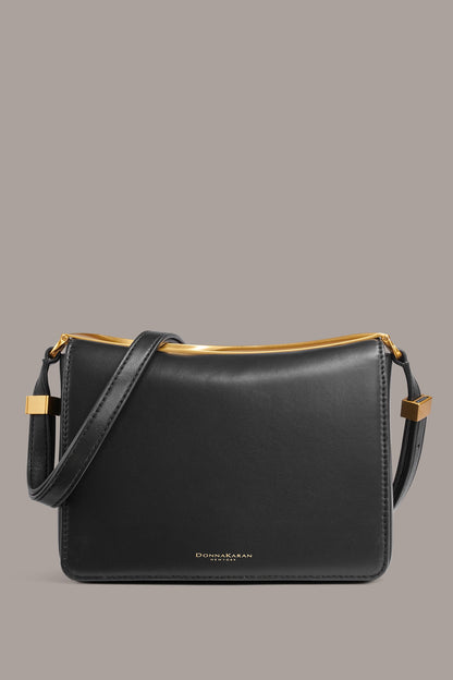 JERICHO LEATHER SHOULDER BAG - Black