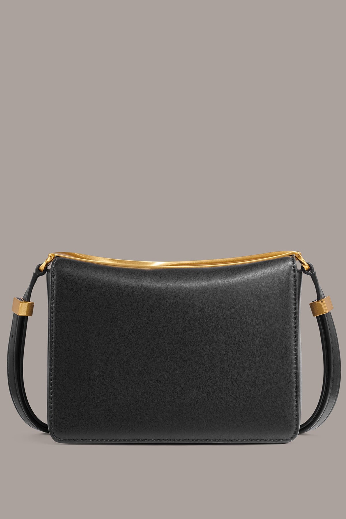 JERICHO LEATHER SHOULDER BAG - Black