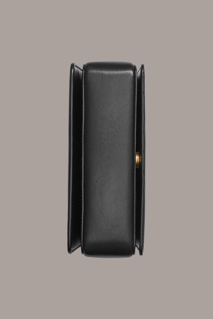 JERICHO LEATHER SHOULDER BAG - Black