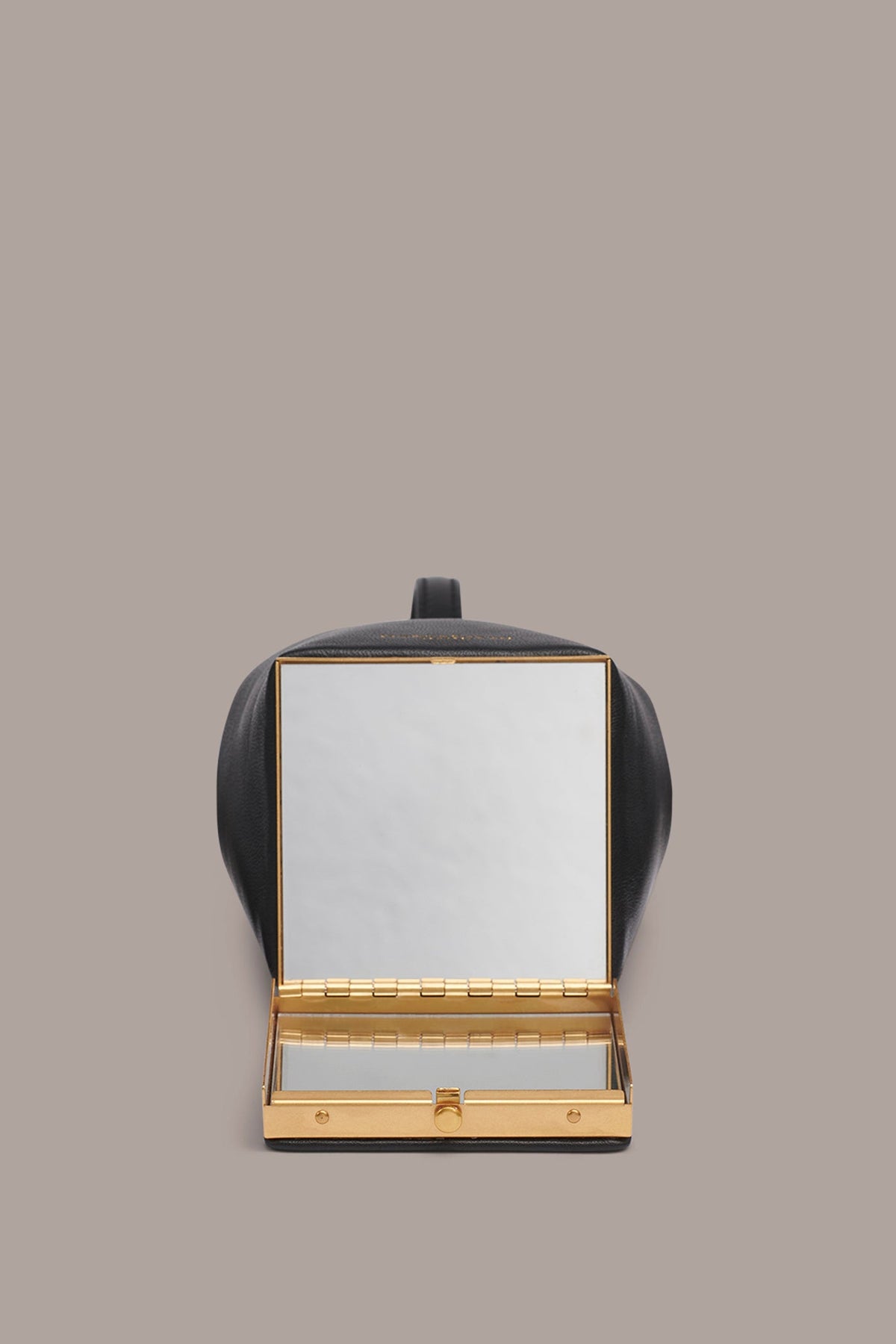 SISAL LEATHER CLUTCH - Black / Gold
