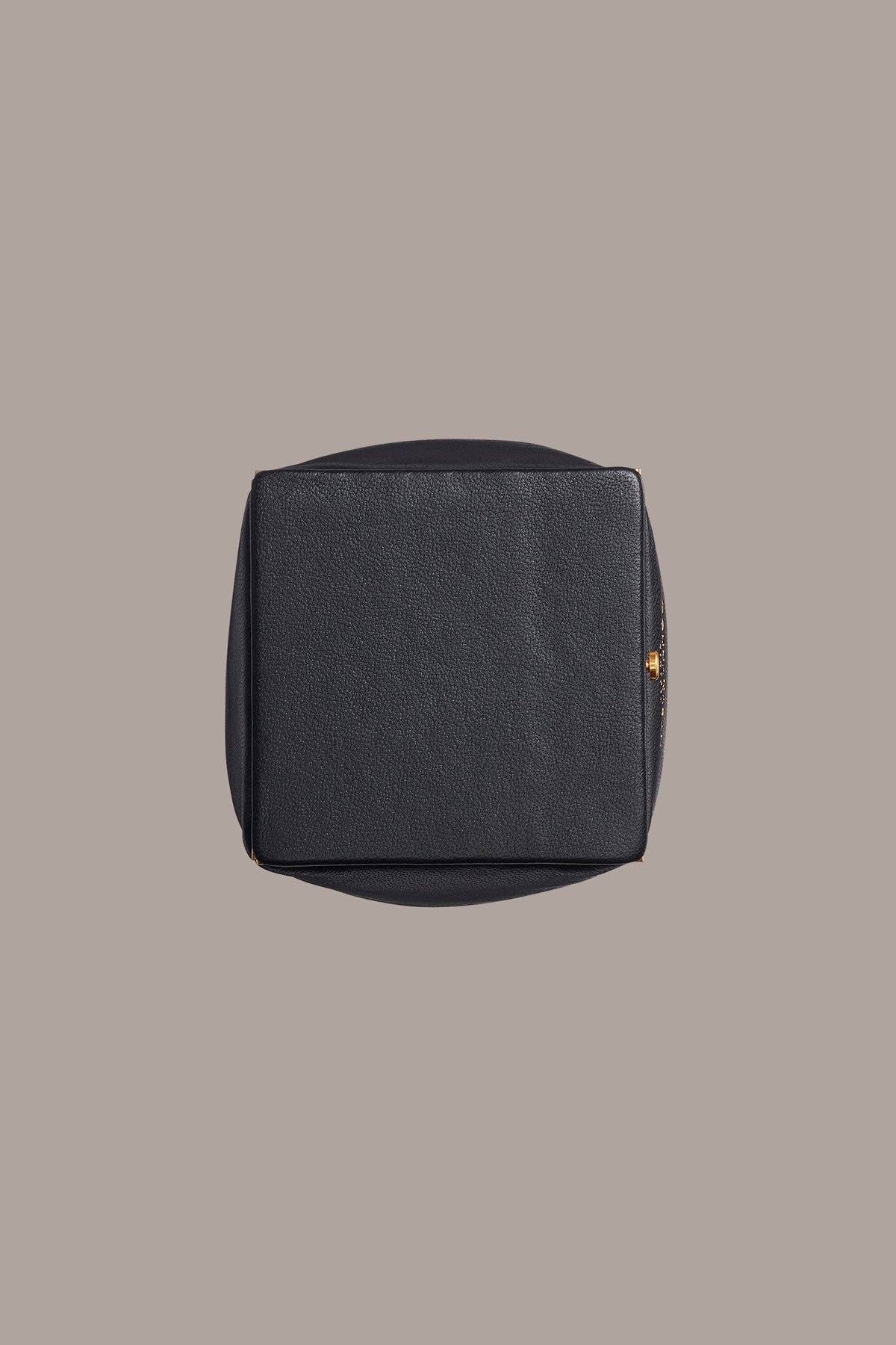 SISAL LEATHER CLUTCH - Black / Gold