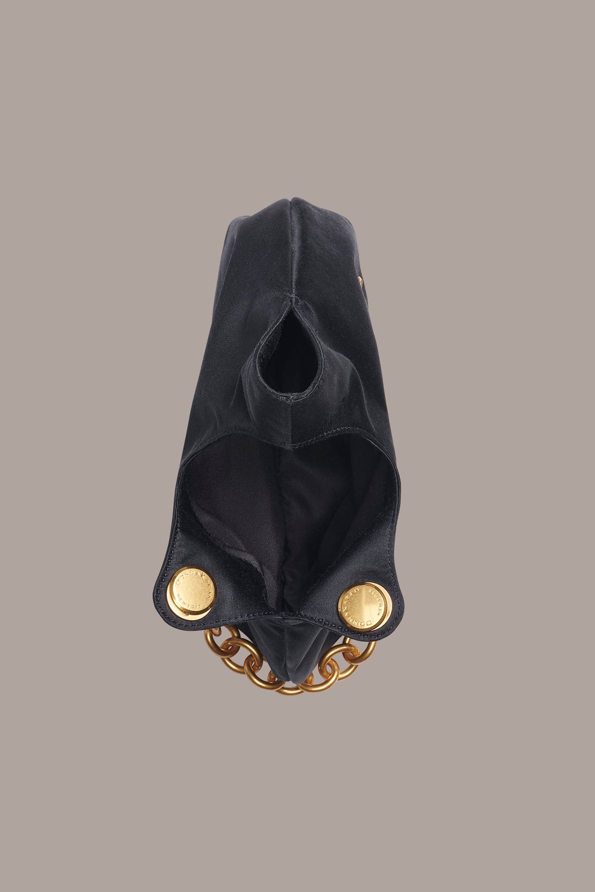LAWRENCE SATIN WRISTLET - Black / Gold