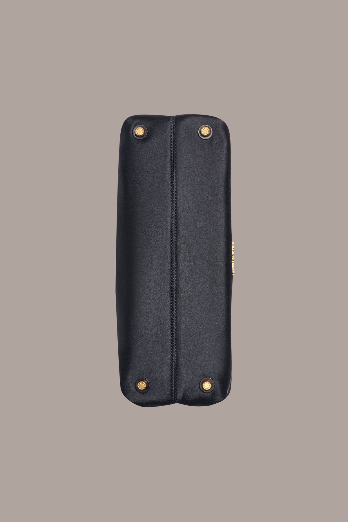 POPLIN SATIN CLUTCH - Black / Gold